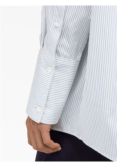 Blue and white striped long-sleeve shirt - unisex - AMI PARIS